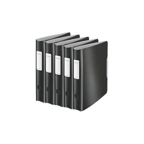 4002432558162 - LEITZ® Ordner Active Style DIN A4 Rückenbreite 65 mm 5 Stück satin schwarz