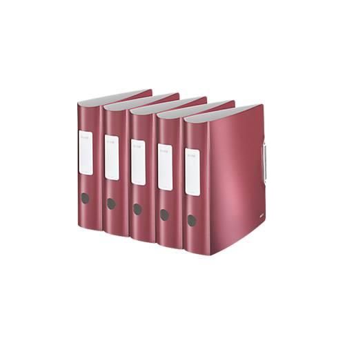 4002432549207 - LEITZ® Ordner Active Style DIN A4 Rückenbreite 82 mm 5 Stück granat rot 4002432549207 - LEITZ® Ordner Active Style DIN A4 Rückenbreite 82 mm 5 Stück granat rot