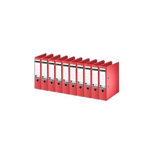 4002432553587 - LEITZ® Ordner 1007 1008 DIN A4 Rückenbreite 80 mm 10 Stück rot