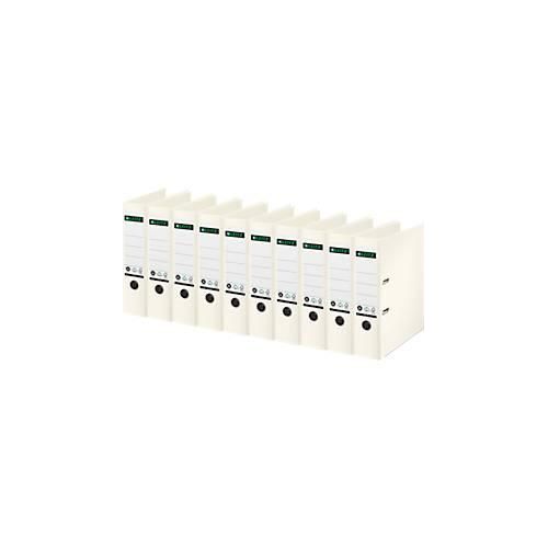 4002432553549 - LEITZ® Ordner 1007 1008 DIN A4 Rückenbreite 80 mm 10 Stück weiß