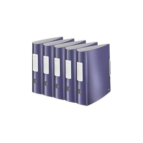 4002432549245 - LEITZ® Ordner Active Style DIN A4 Rückenbreite 82 mm 5 Stück titan blau 4002432549245 - LEITZ® Ordner Active Style DIN A4 Rückenbreite 82 mm 5 Stück titan blau