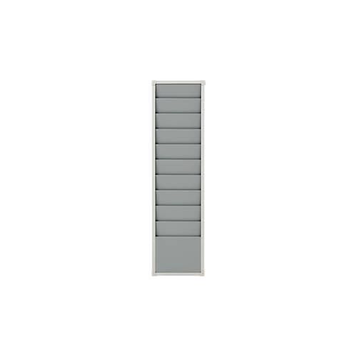 4052301115064 - Werkstattplaner Eichner 1-bahnig 10 Schienen für bis zu 10 Auftragstaschen des Formates A4 B 315 x H 1282 mm Kunststoff grau 4052301115064 - Werkstattplaner Eichner 1-bahnig 10 Schienen für bis zu 10 Auftragstaschen des Formates A4 B 315 x H 1282 mm Kunststoff grau