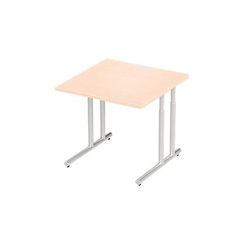 4250510821213 - Select Schreibtisch COMBITEC Quadrat C-Fuß B 800 x T 800 x H 677-817 mm Ahorn weißaluminium 4250510821213 - Select Schreibtisch COMBITEC Quadrat C-Fuß B 800 x T 800 x H 677-817 mm Ahorn weißaluminium