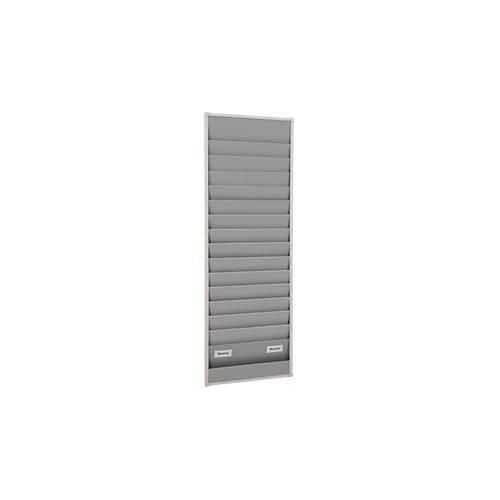 4052301115057 - Werkstattplaner Eichner 2-bahnig 15 Schienen für bis zu 30 Auftragstaschen des Formates A4 B 554 x H 1757 mm Kunststoff grau