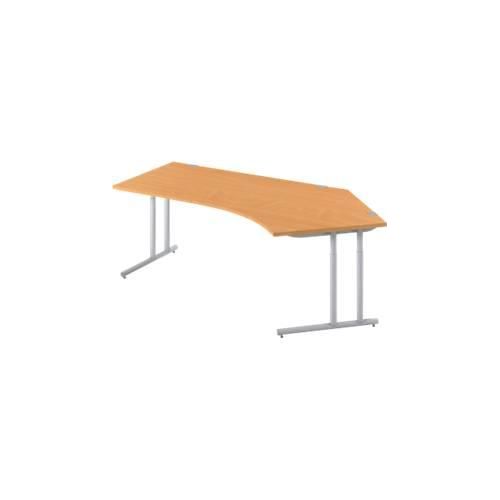4250510821435 - Select Winkelschreibtisch COMBITEC 135° Winkel rechts C-Fuß B 2165 x T 800 800 x H 677-817 mm Buche weißalu 4250510821435 - Select Winkelschreibtisch COMBITEC 135° Winkel rechts C-Fuß B 2165 x T 800 800 x H 677-817 mm Buche weißalu