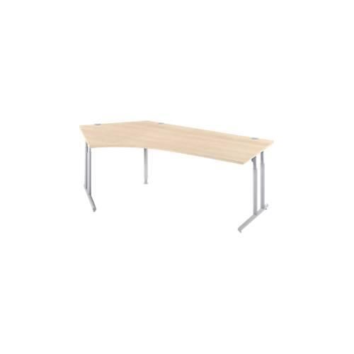 4250510821459 - Select Winkelschreibtisch COMBITEC 135° Winkel links C-Fuß B 2165 x T 800 800 x H 677-817 mm Ahorn weißalu 4250510821459 - Select Winkelschreibtisch COMBITEC 135° Winkel links C-Fuß B 2165 x T 800 800 x H 677-817 mm Ahorn weißalu