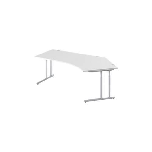 4250510821411 - Select Winkelschreibtisch COMBITEC 135° Winkel rechts C-Fuß B 2165 x T 800 800 x H 677-817 mm lichtgrau weißalu 4250510821411 - Select Winkelschreibtisch COMBITEC 135° Winkel rechts C-Fuß B 2165 x T 800 800 x H 677-817 mm lichtgrau weißalu