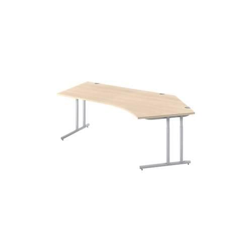 4250510821428 - Select Winkelschreibtisch COMBITEC 135° Winkel rechts C-Fuß B 2165 x T 800 800 x H 677-817 mm Ahorn weißalu 4250510821428 - Select Winkelschreibtisch COMBITEC 135° Winkel rechts C-Fuß B 2165 x T 800 800 x H 677-817 mm Ahorn weißalu