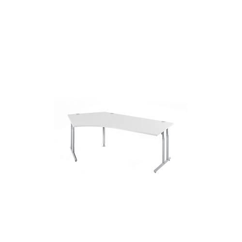 4250510821442 - Select Winkelschreibtisch COMBITEC 135° Winkel links C-Fuß B 2165 x T 800 800 x H 677-817 mm lichtgrau weißalu 4250510821442 - Select Winkelschreibtisch COMBITEC 135° Winkel links C-Fuß B 2165 x T 800 800 x H 677-817 mm lichtgrau weißalu