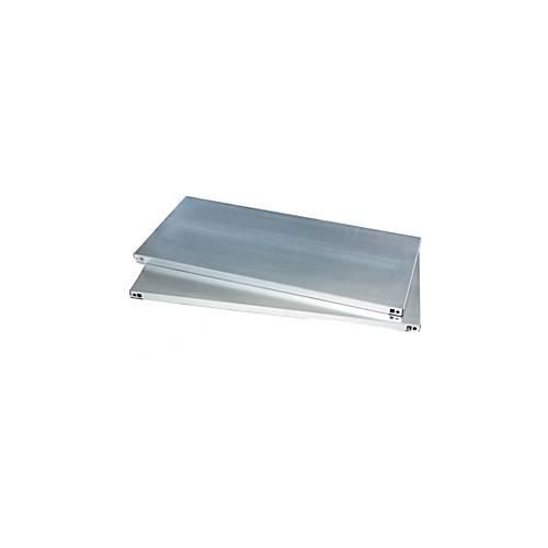 4051273046901 - Fachböden für Materialschränke ohne Mitteltrennwand & mit B 950 mm bis 100 kg B 950 x T 600 mm verzinkter Stahl silber 4051273046901 - Fachböden für Materialschränke ohne Mitteltrennwand & mit B 950 mm bis 100 kg B 950 x T 600 mm verzinkter Stahl silber