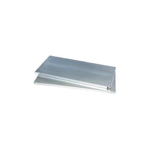 4051273046895 - Fachböden für Materialschränke ohne Mitteltrennwand & mit B 950 mm bis 100 kg B 950 x T 500 mm verzinkter Stahl silber 4051273046895 - Fachböden für Materialschränke ohne Mitteltrennwand & mit B 950 mm bis 100 kg B 950 x T 500 mm verzinkter Stahl silber
