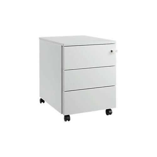 4251898818840 - Pure Rollcontainer 333 Stahlkorpus Holzfront Rollen abschließbar B 435 x T 565 x H 567 mm 3 Schübe lichtgrau lichtgrau 4251898818840 - Pure Rollcontainer 333 Stahlkorpus Holzfront Rollen abschließbar B 435 x T 565 x H 567 mm 3 Schübe lichtgrau lichtgrau