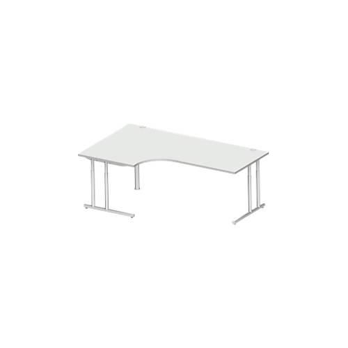 4250510822821 - Select Winkelschreibtisch COMBITEC 90° Winkel links C-Fuß B 2000 x T 1200 800 x H 677-817 mm lichtgrau weißalu 4250510822821 - Select Winkelschreibtisch COMBITEC 90° Winkel links C-Fuß B 2000 x T 1200 800 x H 677-817 mm lichtgrau weißalu