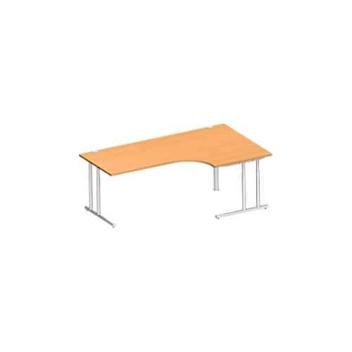 4250510935859 - Select Winkelschreibtisch COMBITEC 90° Winkel rechts C-Fuß B 2000 x T 1200 800 x H 677-817 mm Buche weißalu 4250510935859 - Select Winkelschreibtisch COMBITEC 90° Winkel rechts C-Fuß B 2000 x T 1200 800 x H 677-817 mm Buche weißalu