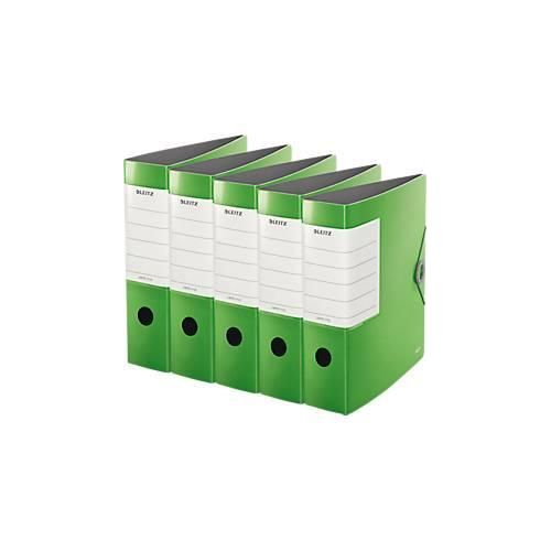 4002432573462 - LEITZ® Qualitätsordner SOLID DIN A4 Rückenbreite 82 mm 5 Stück hellgrün