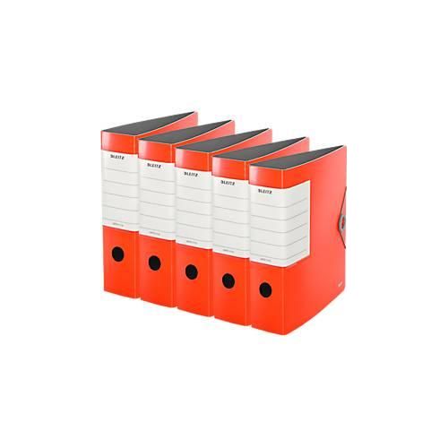 4002432573448 - LEITZ® Qualitätsordner SOLID DIN A4 Rückenbreite 82 mm 5 Stück hellrot