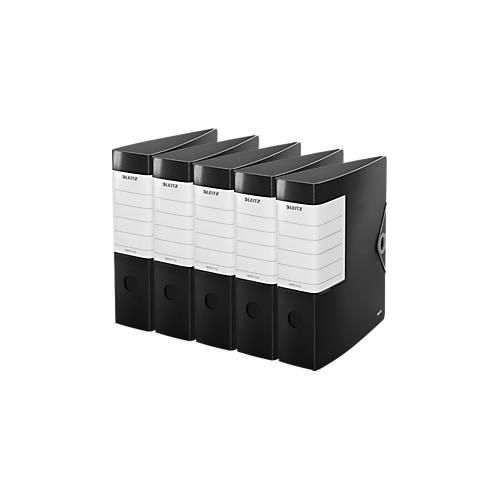4002432573486 - LEITZ® Qualitätsordner SOLID DIN A4 Rückenbreite 82 mm 5 Stück schwarz