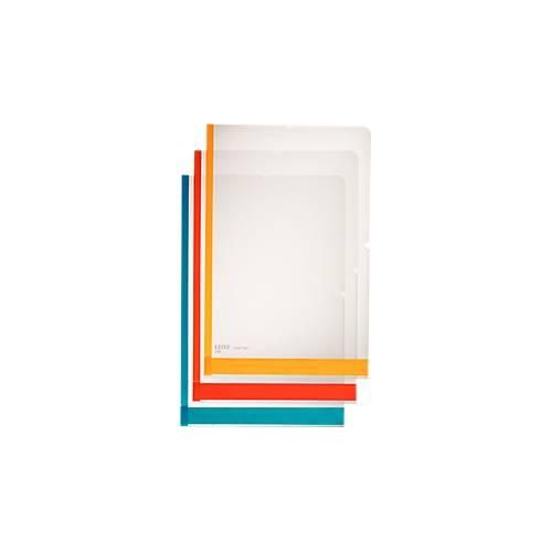 4002432358014 - Sichthüllen DeskFree 4080-30-00 mit farbigem Rand mit Beschriftungsfenster A4 glasklar glatt oben & rechts offen 015mm 400 6 Stück 4002432358014 - Sichthüllen DeskFree 4080-30-00 mit farbigem Rand mit Beschriftungsfenster A4 glasklar glatt oben & rechts offen 015mm 400 6 Stück