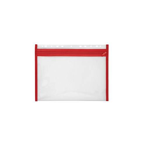 4000225048593 - Reißverschlußtasche Velobag PP A4 183x290mm farblos rot 4000225048593 Veloflex