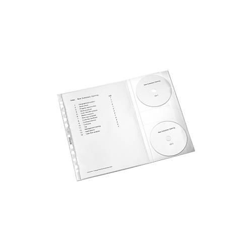 4002432363407 - Prospekthüllen 4761-30-03 mit CD-Klappe A4 transparent genarbt oben offen 012mm 4002432363407 5 Stück