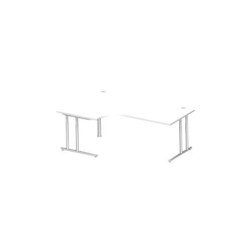 4250510936108 - Select Winkelschreibtisch COMBITEC 90° Winkel links C-Fuß B 2000 x T 1200 800 x H 677-817 mm weiß weißalu 4250510936108 - Select Winkelschreibtisch COMBITEC 90° Winkel links C-Fuß B 2000 x T 1200 800 x H 677-817 mm weiß weißalu
