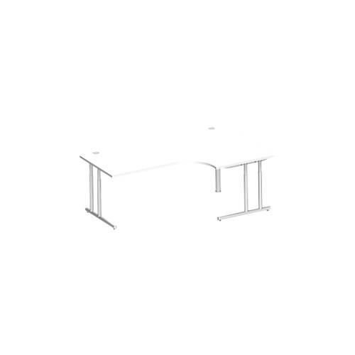 4250510936115 - Select Winkelschreibtisch COMBITEC 90° Winkel rechts C-Fuß B 2000 x T 1200 800 x H 677-817 mm weiß weißalu 4250510936115 - Select Winkelschreibtisch COMBITEC 90° Winkel rechts C-Fuß B 2000 x T 1200 800 x H 677-817 mm weiß weißalu