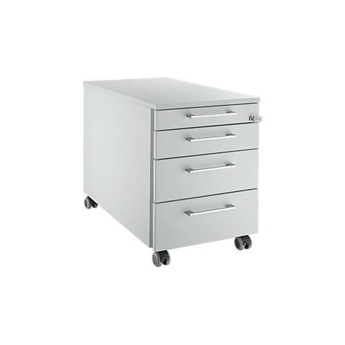 4250510832356 - Select Rollcontainer 1233 mit Griff eckig lichtgrau lichtgrau lichtgrau