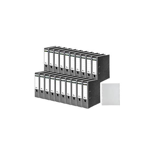 4250510869918 - Select Ordner DIN A4 Rückenbreite 80 mm 20 Stück + GRATIS 1 PP-Ordner-Register A-Z grau
