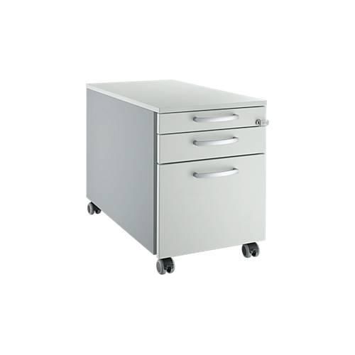 4250510832547 - Select Rollcontainer 126 1 Schublade HR- & Utensilienauszug runde Griffe weißalu lichtgrau lichtgrau