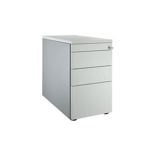 4250510833629 - Genius Standcontainer 1336 mit Griffnut B 435 x H 717 mm weißalu lichtgrau lichtgrau 4250510833629 - Genius Standcontainer 1336 mit Griffnut B 435 x H 717 mm weißalu lichtgrau lichtgrau