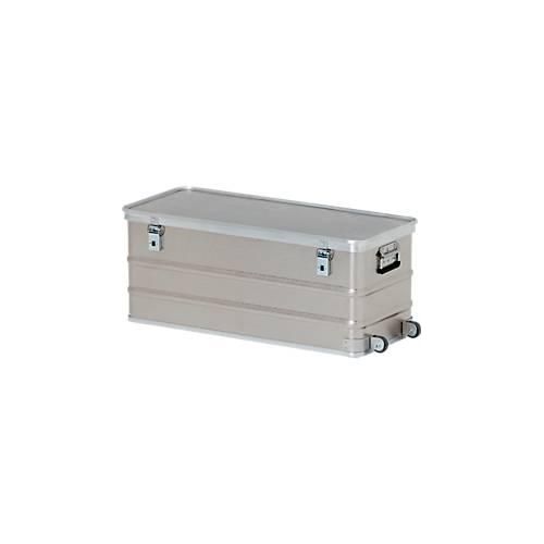 4260257920803 - Rechteckbehälter mit Rollen Alu-Dekor 105 l