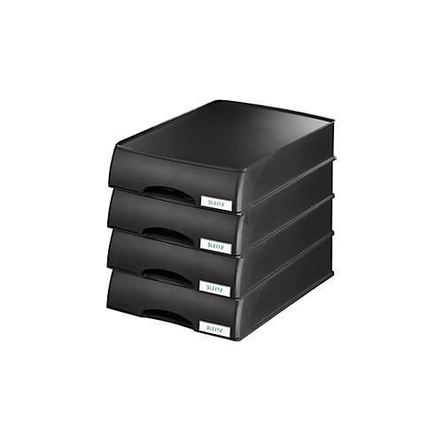 4002432530540 - LEITZ® Ablagekorb Plus DIN A4 Kunststoff 4 Stück schwarz