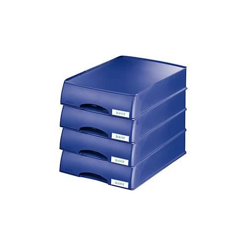 4002432530526 - LEITZ® Ablagekorb Plus DIN A4 Kunststoff 4 Stück blau