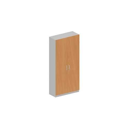 4051273728456 - Genius Garderobenschrank TETRIS SOLID 6 Ordnerhöhen 1 Fachboden Kleiderstange abschließbar B 1000 x T 412 x H 2239 mm weißalu Buche 4051273728456 - Genius Garderobenschrank TETRIS SOLID 6 Ordnerhöhen 1 Fachboden Kleiderstange abschließbar B 1000 x T 412 x H 2239 mm weißalu Buche