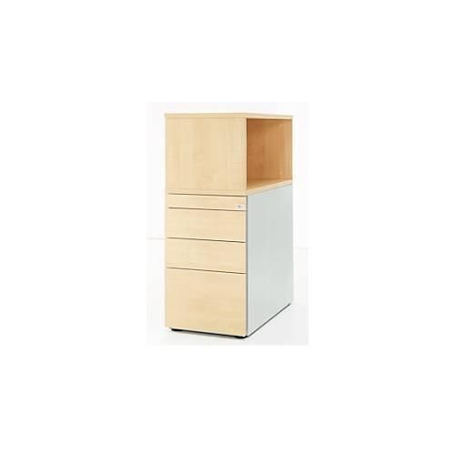 4250510836828 - Genius Standcontainer mit Aufsatzregal abschließbar seitliche Griffnut ahorn 4250510836828 - Genius Standcontainer mit Aufsatzregal abschließbar seitliche Griffnut ahorn