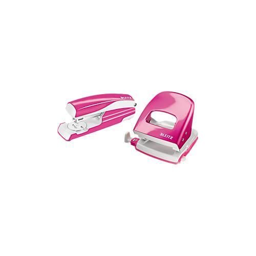 4250510870136 - LEITZ® Bürolocher + Tischheftgerät Wow SET metallic-pink 4250510870136 - LEITZ® Bürolocher + Tischheftgerät Wow SET metallic-pink