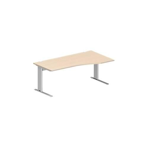 4250510837634 - Pure Schreibtisch PLANOVA BASIC Freiform Ansatz rechts C-Fuß B 1800 x T 1000 800 x H 717 mm Ahorn weißalu + Kabelkanal 4250510837634 - Pure Schreibtisch PLANOVA BASIC Freiform Ansatz rechts C-Fuß B 1800 x T 1000 800 x H 717 mm Ahorn weißalu + Kabelkanal