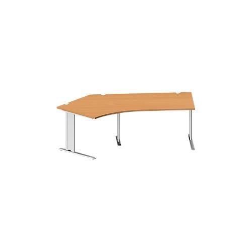 4250510838150 - Pure Winkelschreibtisch PLANOVA BASIC 135° Winkel links C-Fuß B 2165 x T 800 800 x H 717 mm Buche weißalu + Kabelkanal 4250510838150 - Pure Winkelschreibtisch PLANOVA BASIC 135° Winkel links C-Fuß B 2165 x T 800 800 x H 717 mm Buche weißalu + Kabelkanal