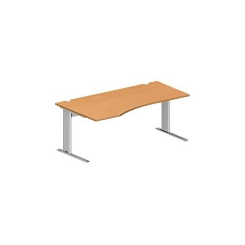 4250510837511 - Pure Schreibtisch PLANOVA BASIC Freiform Ansatz links C-Fuß B 1800 x T 1000 800 x H 717 mm Buche weißalu + Kabelkanal 4250510837511 - Pure Schreibtisch PLANOVA BASIC Freiform Ansatz links C-Fuß B 1800 x T 1000 800 x H 717 mm Buche weißalu + Kabelkanal