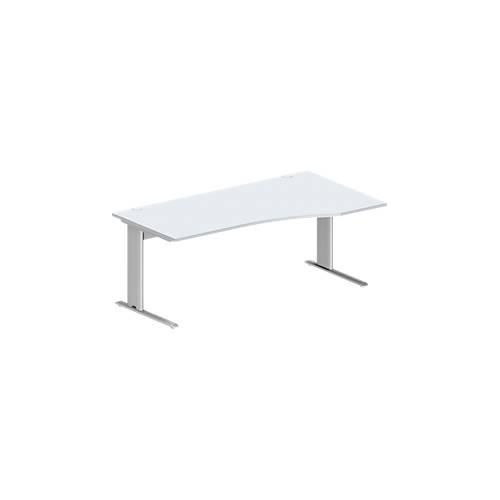 4250510837597 - Pure Schreibtisch PLANOVA BASIC Freiform Ansatz rechts C-Fuß B 1800 x T 1000 800 x H 717 mm lichtgrau weißalu + Kabelkanal 4250510837597 - Pure Schreibtisch PLANOVA BASIC Freiform Ansatz rechts C-Fuß B 1800 x T 1000 800 x H 717 mm lichtgrau weißalu + Kabelkanal