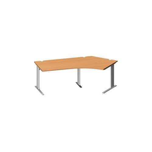 4250510838259 - Pure Winkelschreibtisch PLANOVA BASIC 135° Winkel rechts C-Fuß B 2165 x T 800 800 x H 717 mm Buche weißalu + Kabelkanal 4250510838259 - Pure Winkelschreibtisch PLANOVA BASIC 135° Winkel rechts C-Fuß B 2165 x T 800 800 x H 717 mm Buche weißalu + Kabelkanal