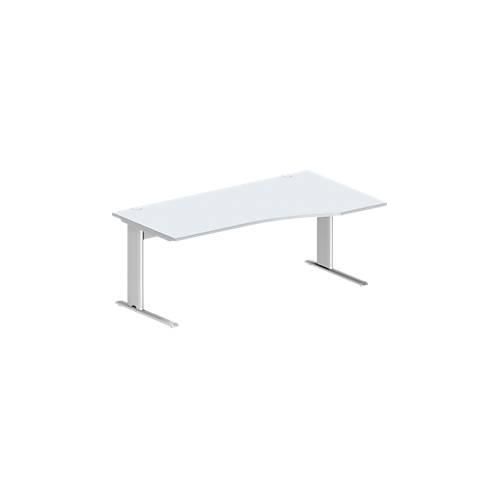 4250510837603 - Pure Schreibtisch PLANOVA BASIC Freiform Ansatz rechts C-Fuß B 1800 x T 1000 800 x H 717 mm lichtgrau weiß + Kabelkanal 4250510837603 - Pure Schreibtisch PLANOVA BASIC Freiform Ansatz rechts C-Fuß B 1800 x T 1000 800 x H 717 mm lichtgrau weiß + Kabelkanal