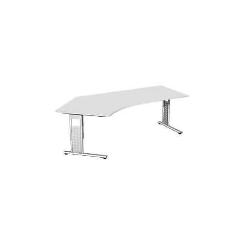 4038933066271 - Winkelschreibtisch 135° ALICANTE C-Fuß Ansatz links B 2166 x T 800 x H 680-820 mm lichtgrau