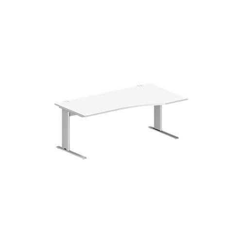 4250510936603 - Pure Schreibtisch PLANOVA BASIC Freiform Ansatz rechts C-Fuß B 1800 x T 1000 800 x H 717 mm weiß weißalu + Kabelkanal 4250510936603 - Pure Schreibtisch PLANOVA BASIC Freiform Ansatz rechts C-Fuß B 1800 x T 1000 800 x H 717 mm weiß weißalu + Kabelkanal