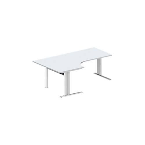 4250510837863 - Pure Winkelschreibtisch PLANOVA BASIC 90° Winkel links C-Fuß B 2000 x T 1200 800 x H 717 mm lichtgrau weiß + Kabelkanal 4250510837863 - Pure Winkelschreibtisch PLANOVA BASIC 90° Winkel links C-Fuß B 2000 x T 1200 800 x H 717 mm lichtgrau weiß + Kabelkanal