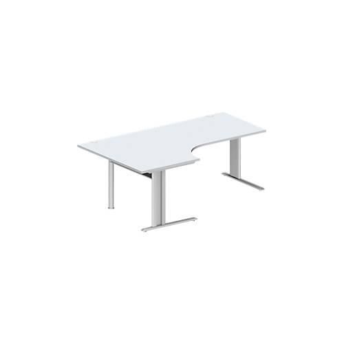 4250510837856 - Pure Winkelschreibtisch PLANOVA BASIC 90° Winkel links C-Fuß B 2000 x T 1200 800 x H 717 mm lichtgrau weißalu + Kabelkanal 4250510837856 - Pure Winkelschreibtisch PLANOVA BASIC 90° Winkel links C-Fuß B 2000 x T 1200 800 x H 717 mm lichtgrau weißalu + Kabelkanal