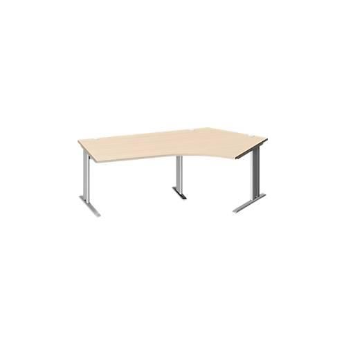 4250510838273 - Pure Winkelschreibtisch PLANOVA BASIC 135° Winkel rechts C-Fuß B 2165 x T 800 800 x H 717 mm Ahorn weißalu + Kabelkanal 4250510838273 - Pure Winkelschreibtisch PLANOVA BASIC 135° Winkel rechts C-Fuß B 2165 x T 800 800 x H 717 mm Ahorn weißalu + Kabelkanal