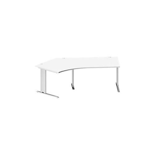 4250510838211 - Pure Winkelschreibtisch PLANOVA BASIC 135° Winkel links C-Fuß B 2165 x T 800 800 x H 717 mm weiß weißalu + Kabelkanal 4250510838211 - Pure Winkelschreibtisch PLANOVA BASIC 135° Winkel links C-Fuß B 2165 x T 800 800 x H 717 mm weiß weißalu + Kabelkanal