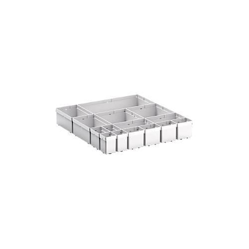 5039350139950 - Kleinteileboxen bott verso für Schubladen Set aus 15 Boxen für Fronthöhe 100 125 mm B 525 x T 550 x H 77 mm Stahlblech 5039350139950 - Kleinteileboxen bott verso für Schubladen Set aus 15 Boxen für Fronthöhe 100 125 mm B 525 x T 550 x H 77 mm Stahlblech