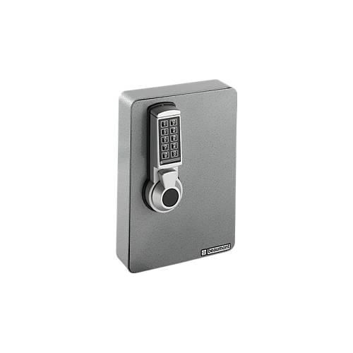 8712907007328 - Schlüsselschrank Elektronikschloss 24 Haken silber hammerschlag